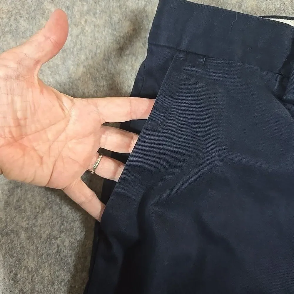 Banana Republic Classic Chinos Pants Mens 35 X 32 Navy Blue Trouser Office Slack